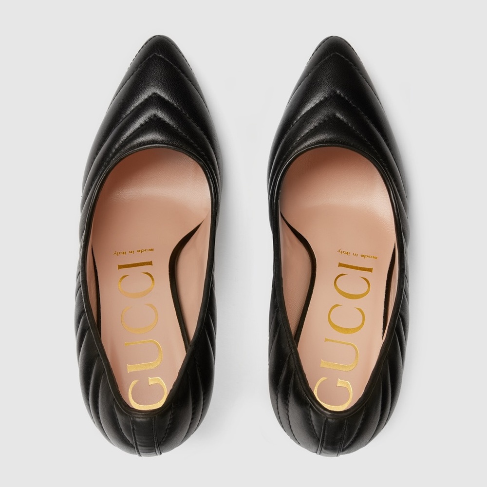 NEW GUCCI Matelasse Leather Pumps